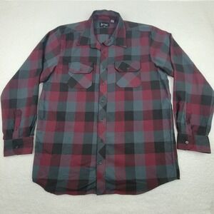 Triveni Shirt Mens 4XL Plaid Flannel Button‎ Up Long Sleeve Western Cotton Blend